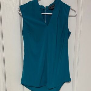 Suzy Shier Teal Sleeveless V-Neck Camisole